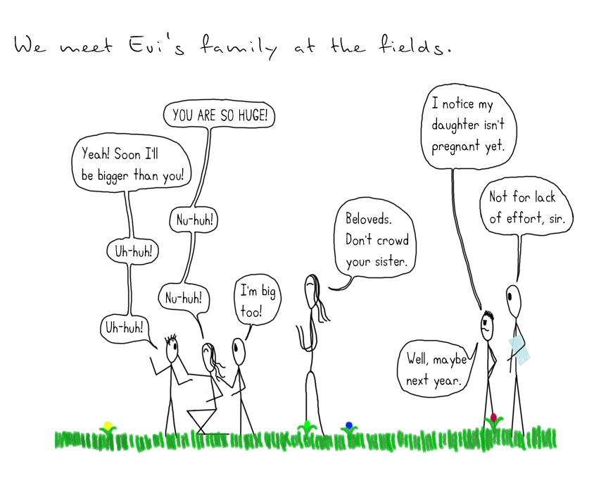 Evi's family - how Evi got so strange.